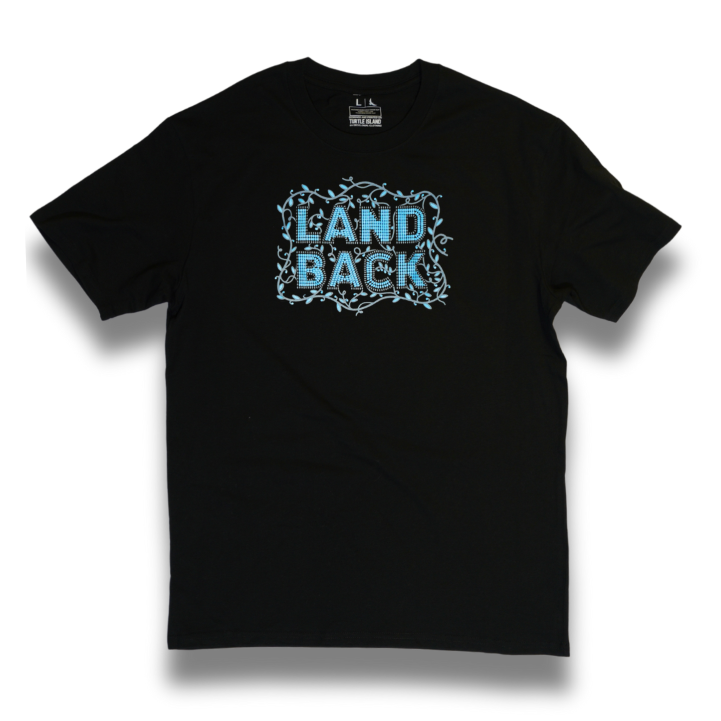 Beaded Land Back Tee Black