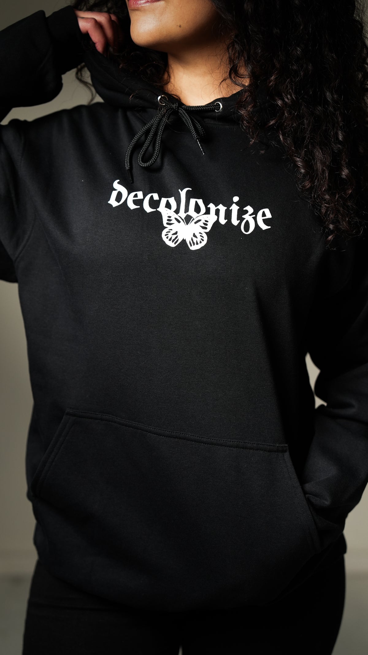 Decolonize Butterfly Hoodie | Black