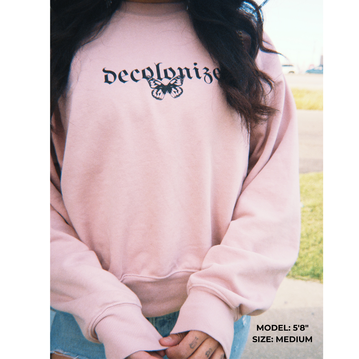 PINK DECOLONIZE CREW - BOXY FIT
